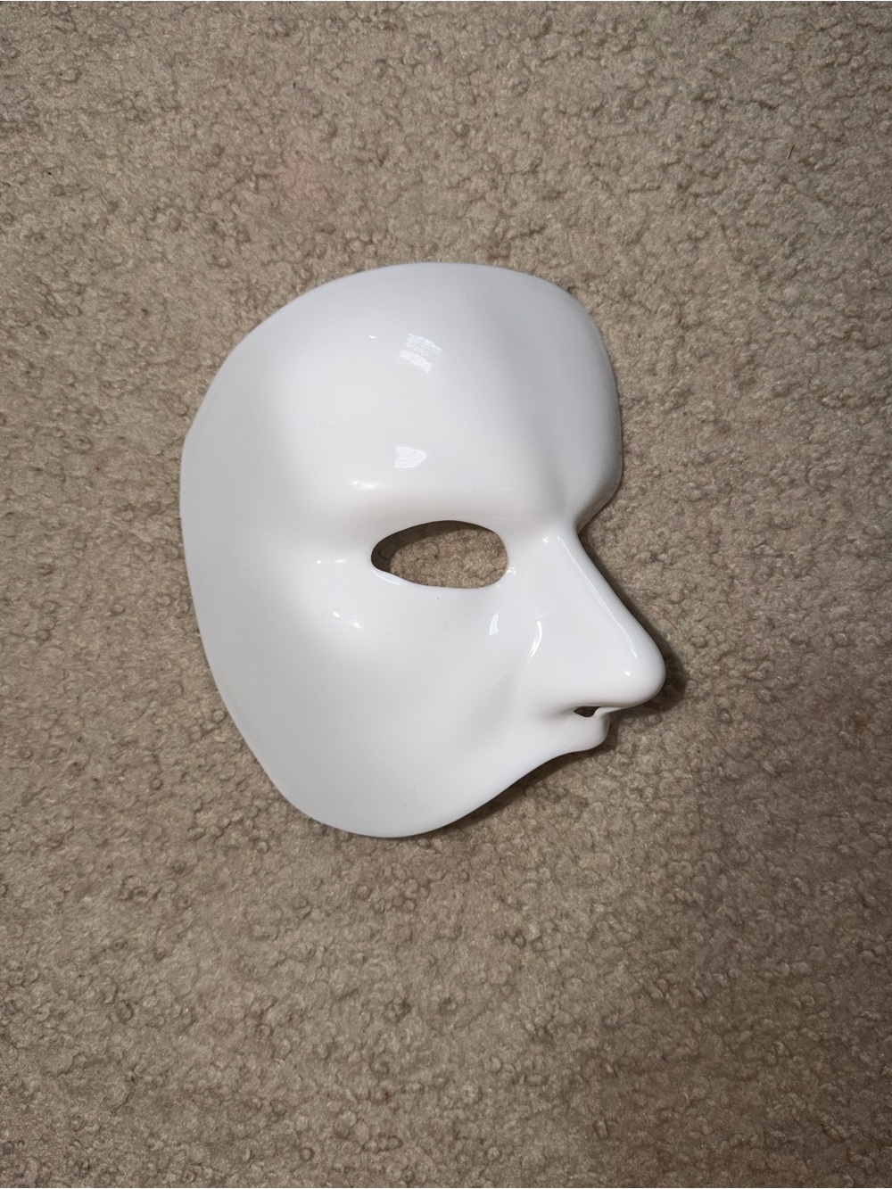 Women’s White Full Face Plastic Mask